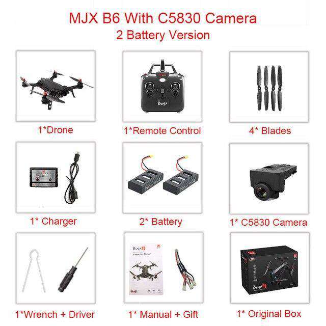 MJX BUG 6 WIFI FPV RC Drone + VR